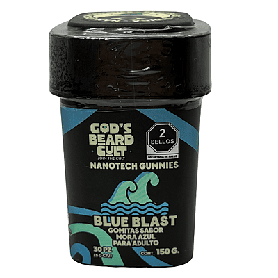 Gods Beard Cult Blue Blast Nanotech Gummies