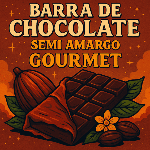 Barra de chocolate semi amargo gourmet 100 mg Barra de chocolate semi amargo gourmet 100 mg