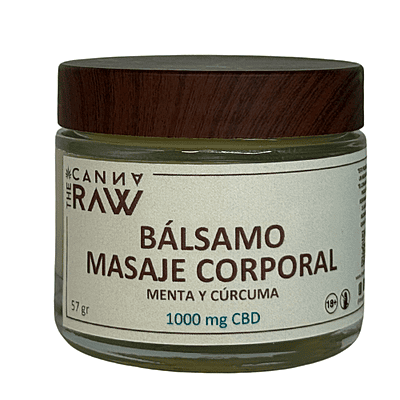 The Canna Raw Bálsamo masaje corporal de hemp, menta y cúrcuma