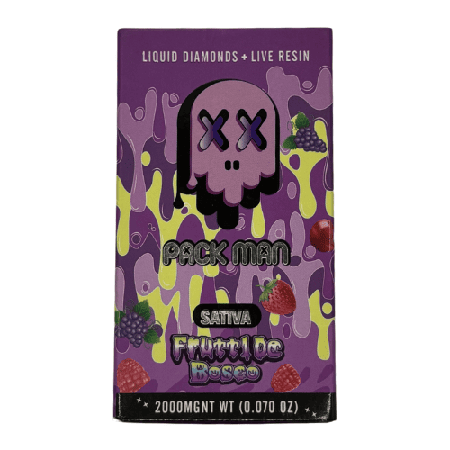 Pack Man vape desechable liquid diamonds y live resin Frutti De Bosco 2G