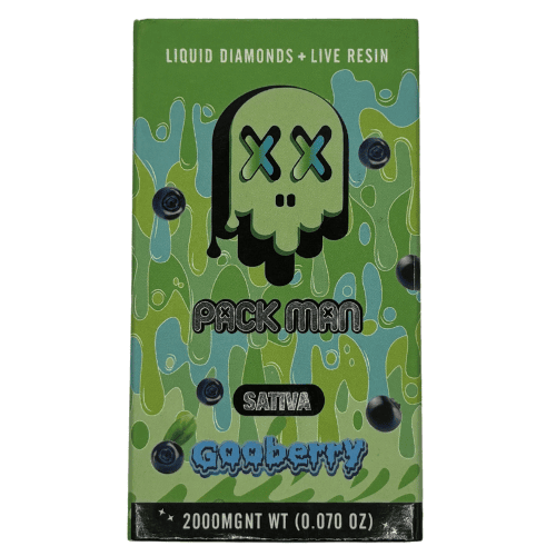 Pack Man vape desechable liquid diamonds y live resin Gooberry 2G