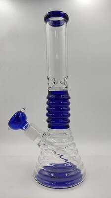 Bong mediano color Azul doble filtro