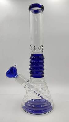 Bong mediano color Azul doble filtro