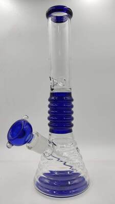 Bong mediano color Azul doble filtro
