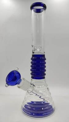 Bong mediano color Azul doble filtro