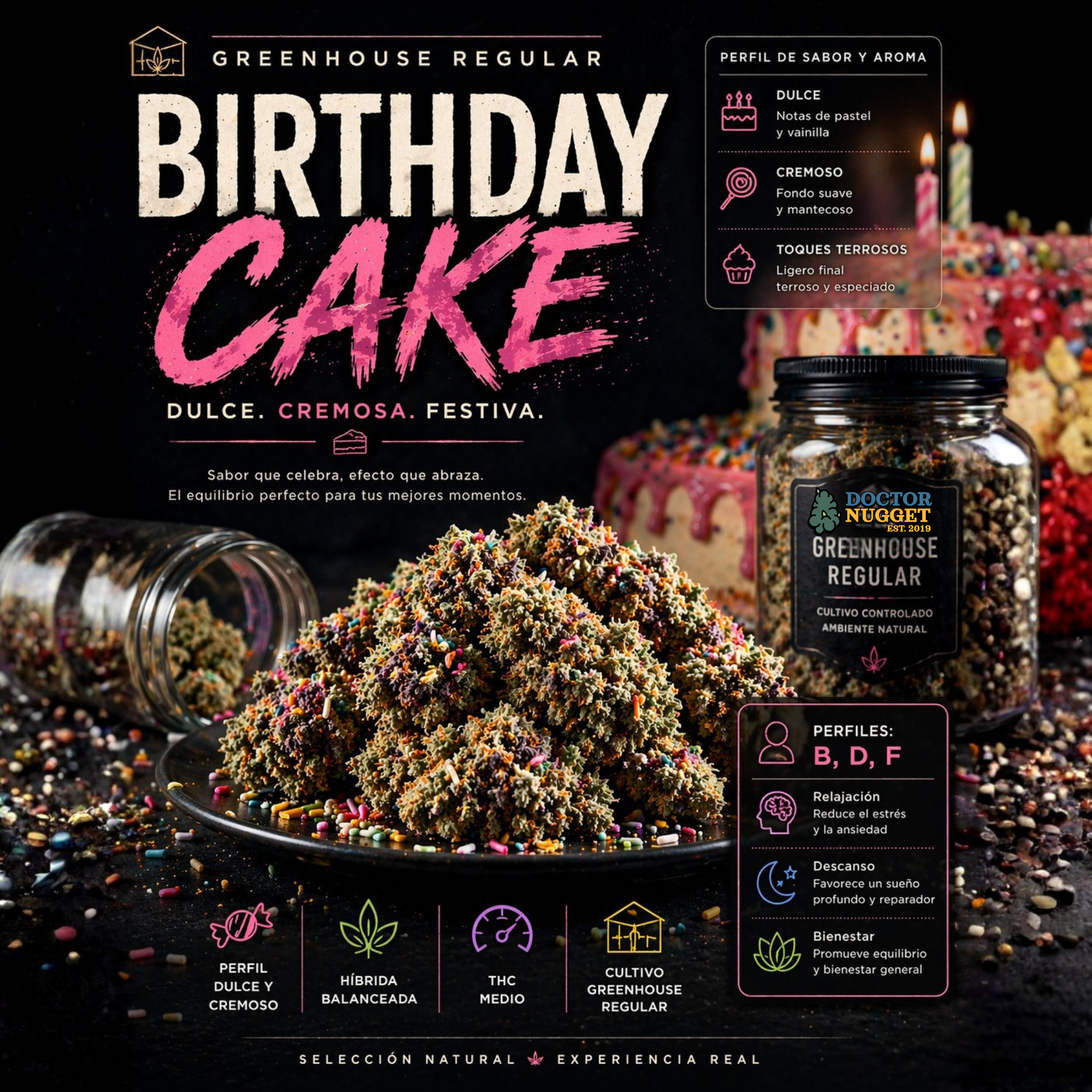 Dr. Nugget Birthday Cake THC Flor