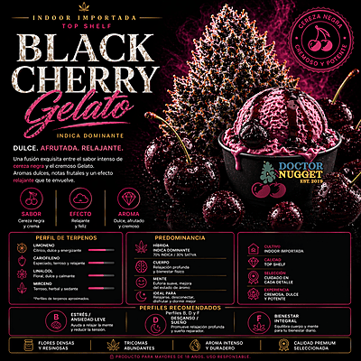 Dr. Nugget Black Cherry Gelato THC Flor