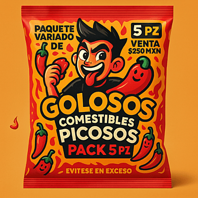Golosos Paquete variado de comestibles picosos