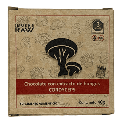  Mush Raw Cordyceps Chocolate comestible